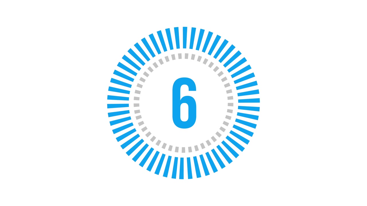 10 Second Digital Countdown Timer Animation