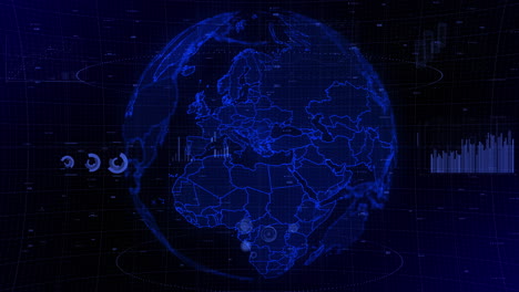 Der-Rotierende-Videohintergrund-Eines-Filmischen-Digitalen-Globus-Zeigt-Das-Land-Griechenland-Mit-Zoom