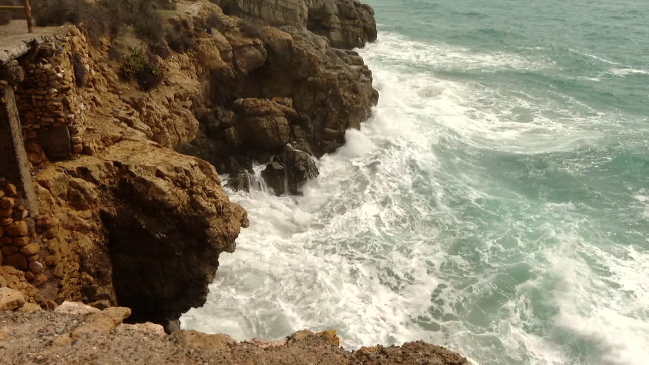 Rocky Coast with Powerful Waves