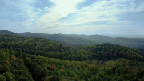 aerial view of lush foliage in shenandoah national park, virginia, united states during autumn season