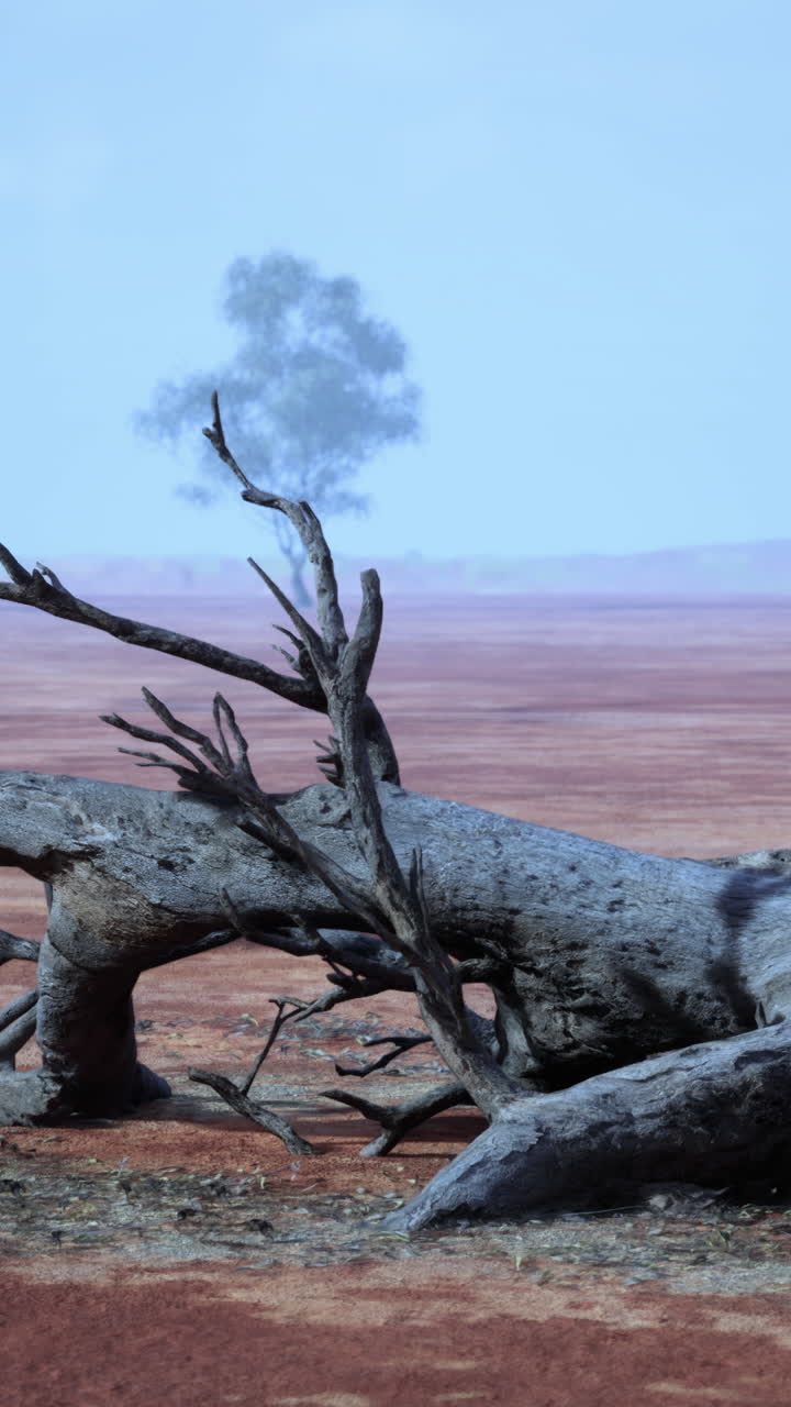 사막에서 죽은 나무