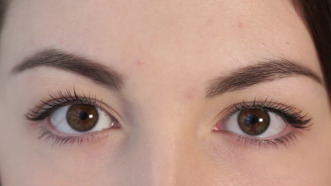 Close-up of a woman's eyes and eyebrows