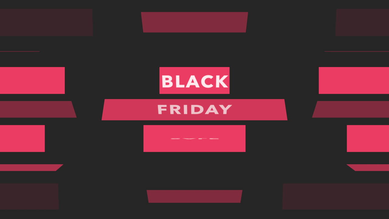 texto moderno de viernes negro con rayas rojas en gradiente negro