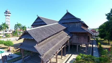 Aerial-view-of-Istana-Dalam-Loka,-Sumbawa-Indonesia