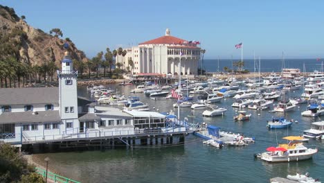 overview of the town of avalon on catalina island with the opera house in background 1