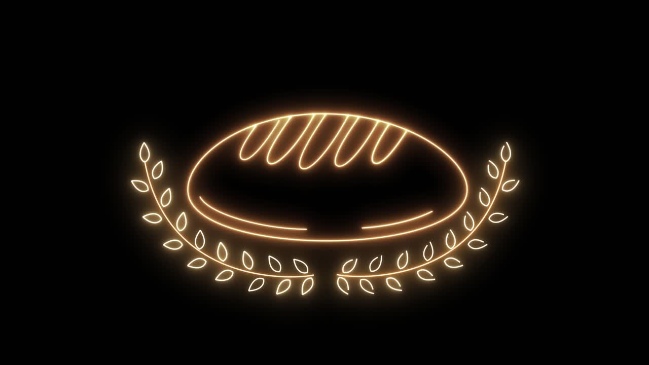 secuencia animada de la formación de una corona de laurel.