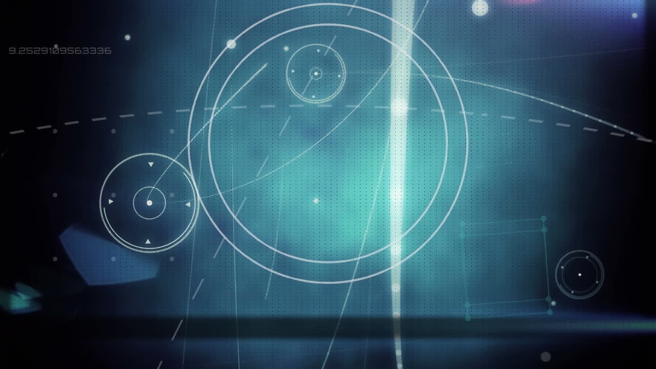 파란색 빛나는 배경에 연결 네트워크의 애니메이션