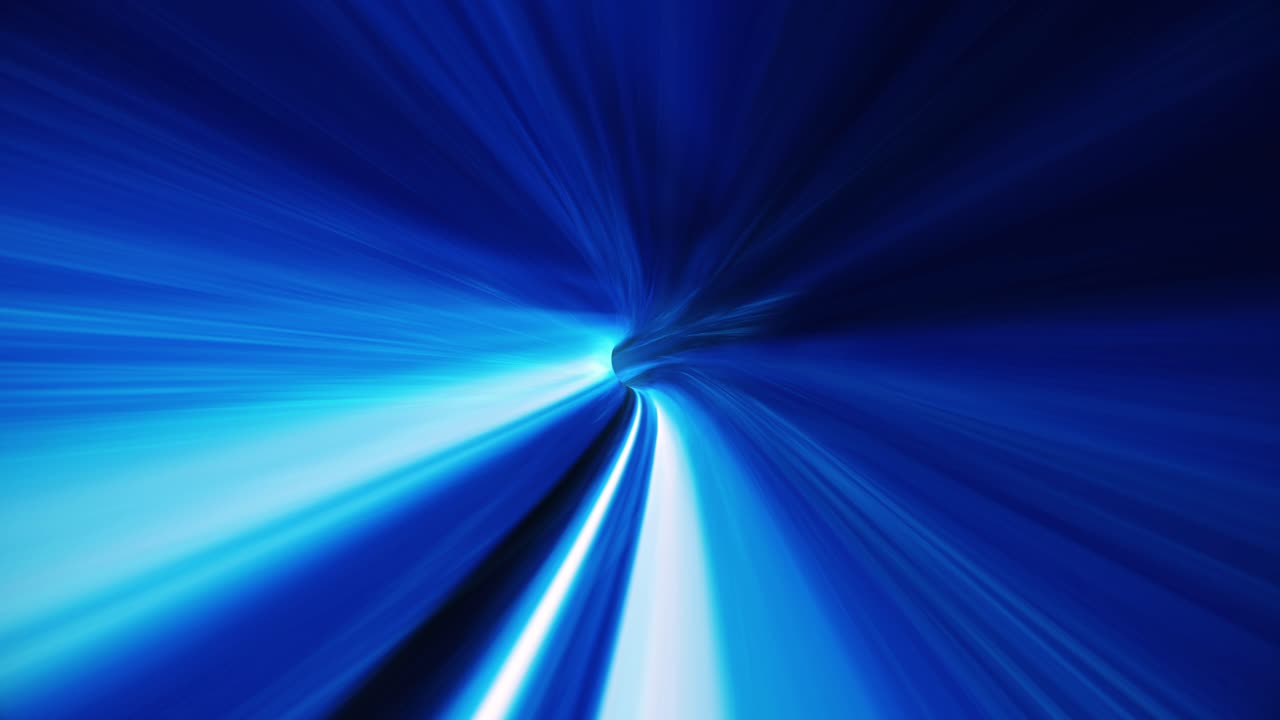 Abstract Blue Speed Tunnel
