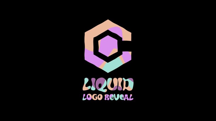 Liquid Motion Logo Reveal Animation with Pastel Colors