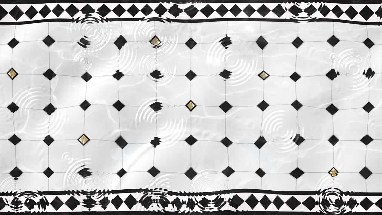 azulejos blancos piscina agua cáustica bucle de fondo