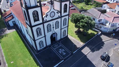 volcanic stone church in the village of madalena on the island of pico in the azores