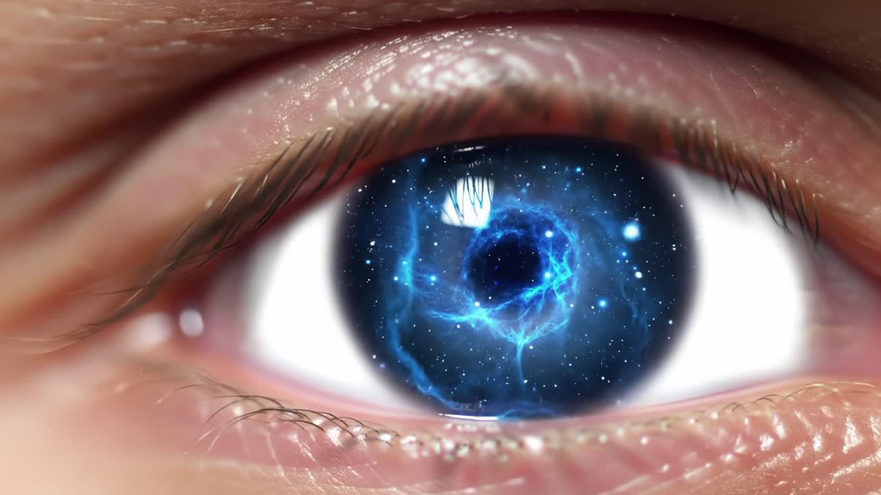 A Deep Dive Into the Universe: The Cosmic Wonders Reflected in the Eye - A Stunning Visual Journey Through Stars, Galaxies, and Nebulae Captured in Mesmerizing Detail