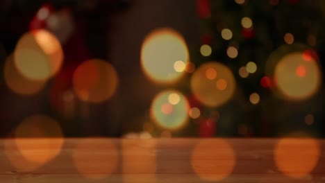 animación de velas sobre el árbol de navidad y regalos
