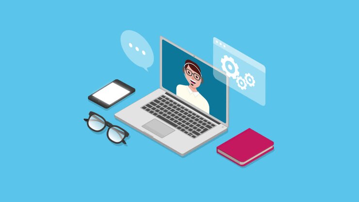 Motion Graphic of Isometric webinar background