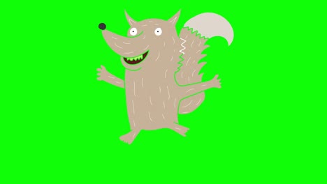 pantalla verde dibujada a mano por la comadreja. animación de bucle flotante
