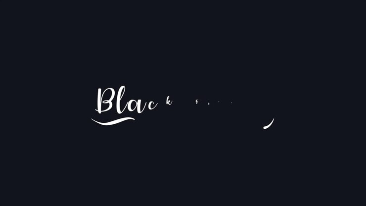 Animation intro text Black Friday on black 2