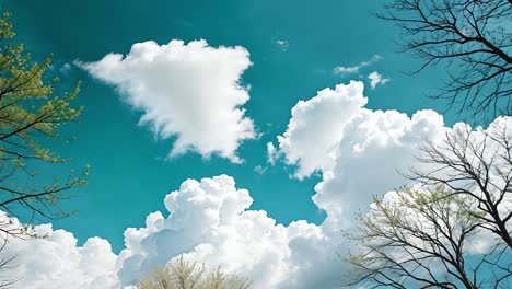 stunning view of white clouds in a blue sky