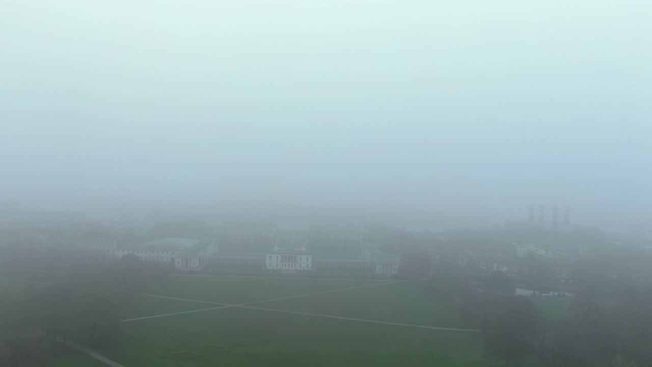 런던의 아름다운 건물의 공중 촬영