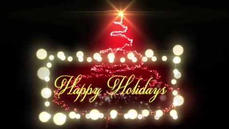 Animation-of-happy-holidays-text-over-fairy-lights-and-christmas-tree