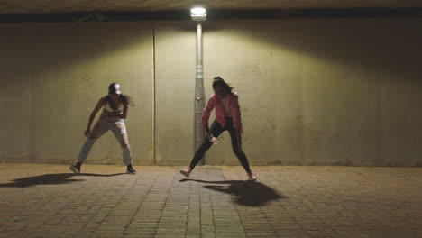 night dancing, street performance