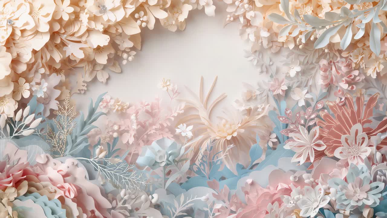 La luce che cambia fa sì che un intaglio di carta mostri petali sollevati e un vuoto centrale per enfatizzare la profondità in studio.