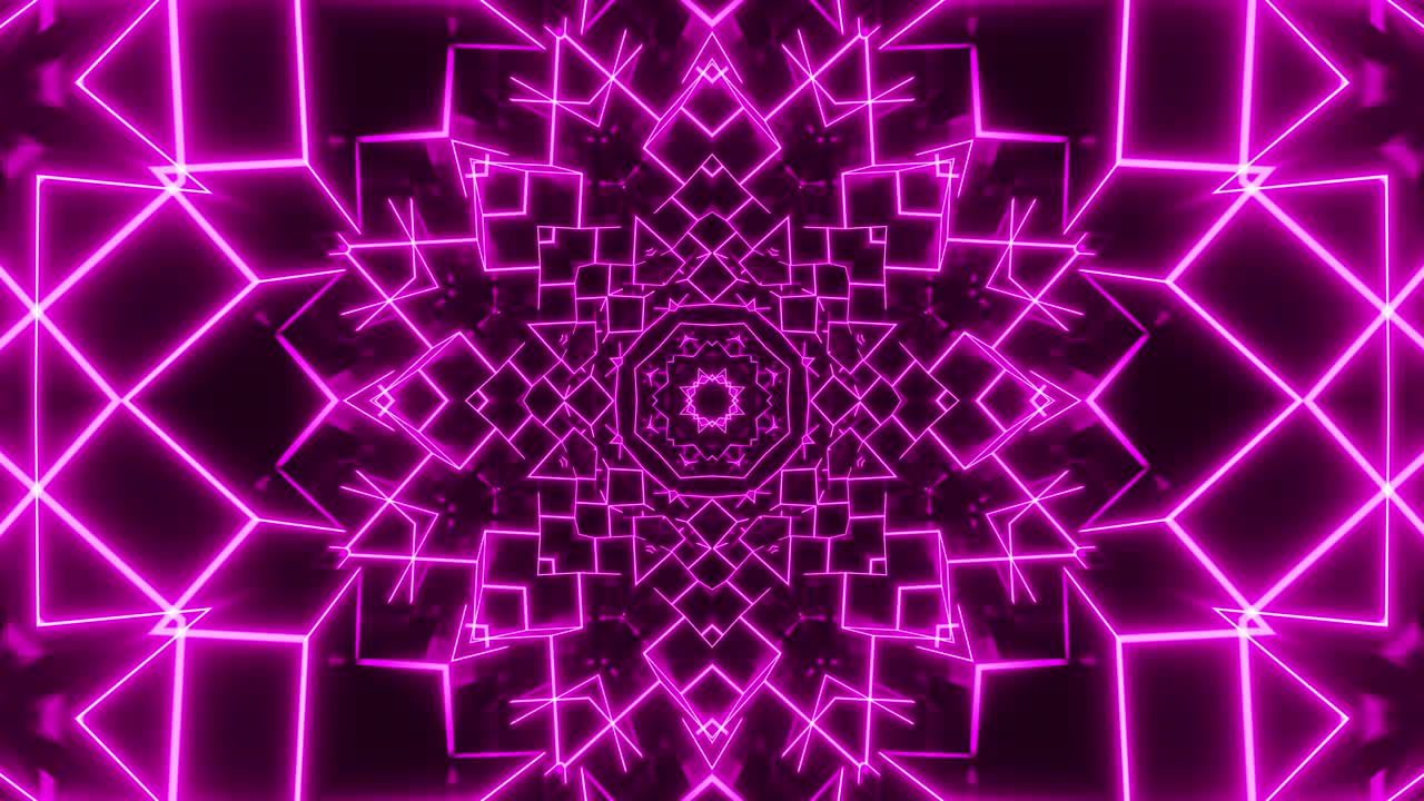 fondo abstracto púrpura con estrella en el centro. ciclo caleidoscopio vj