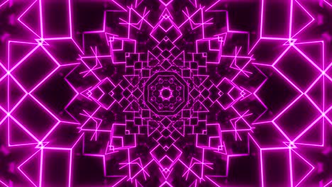 fondo abstracto púrpura con estrella en el centro. ciclo caleidoscopio vj