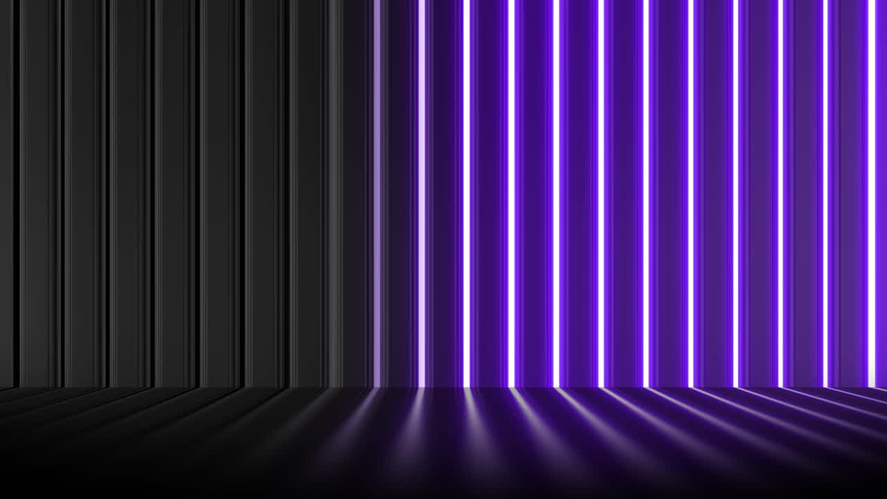 Purple Neon Lines on Dark Background