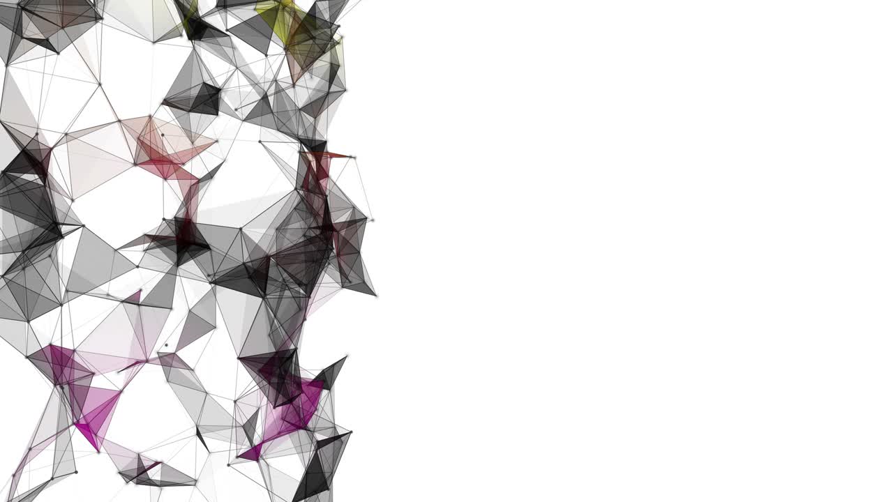 fantástica animación del plexo con triángulos modernos en cámara lenta, 4096x2304 bucle 4k