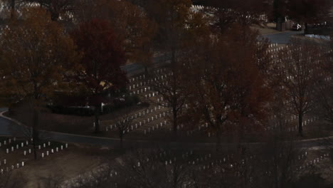 fotografía aérea del cementerio de fayetteville en arkansas, en el círculo pan