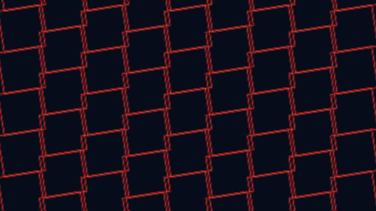 patrón de cuadrados de luz led de neón en el espacio oscuro