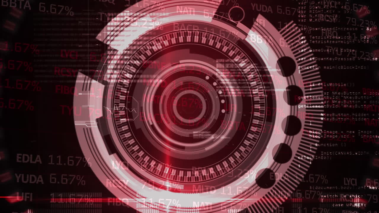 escaneo de alcance rojo sobre el procesamiento de datos del mercado de valores