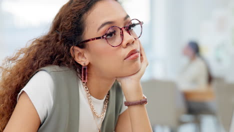 Tired,-fatigue-and-young-woman-in-the-office