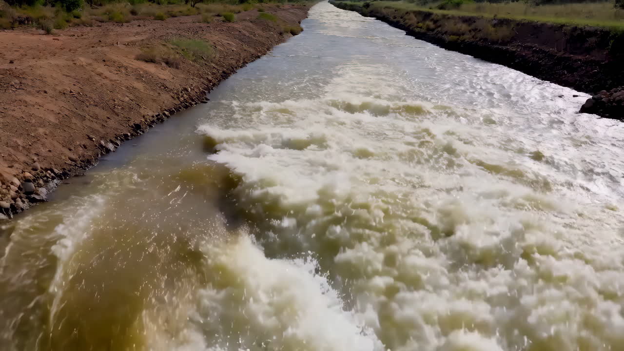 Water Flowing Through a Canal