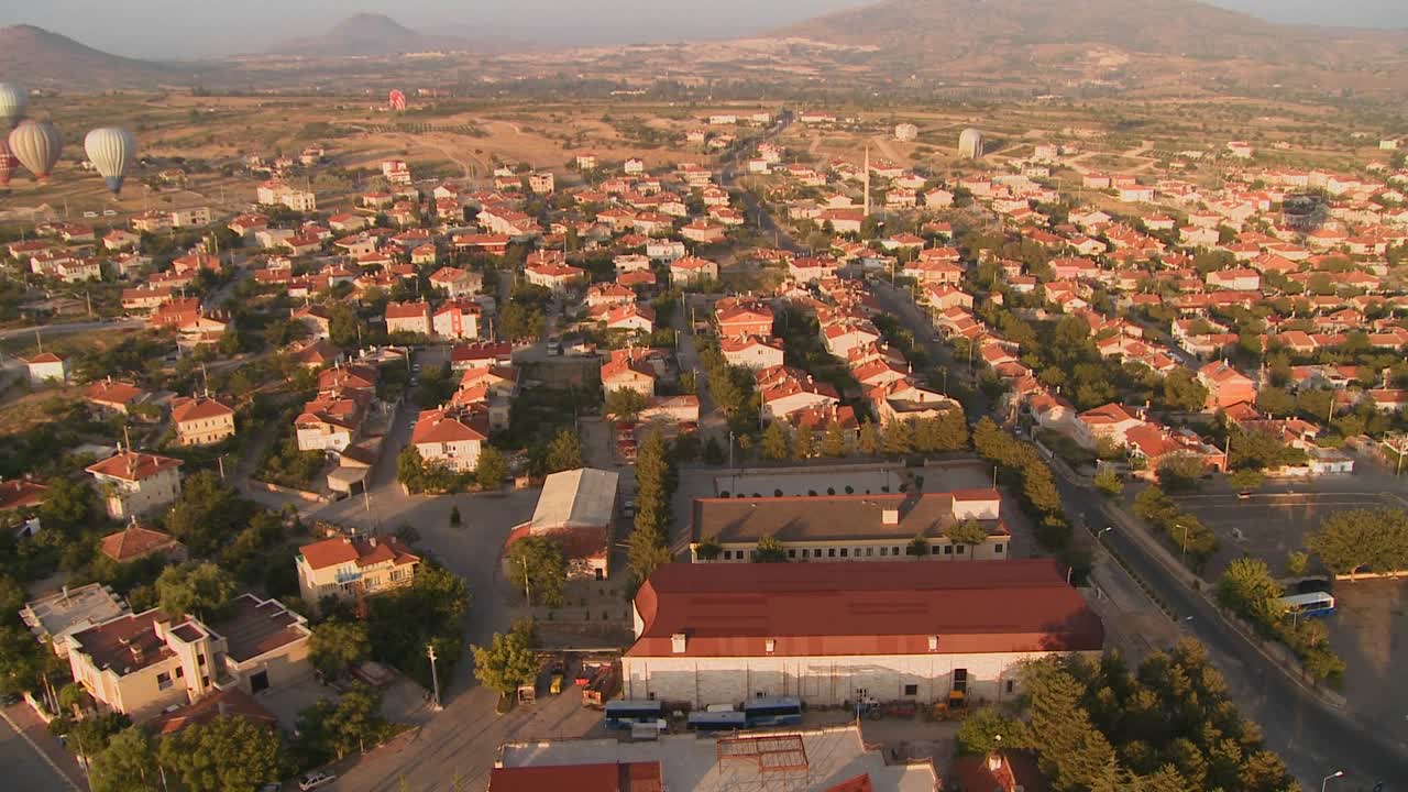una perspectiva aérea sobre un barrio