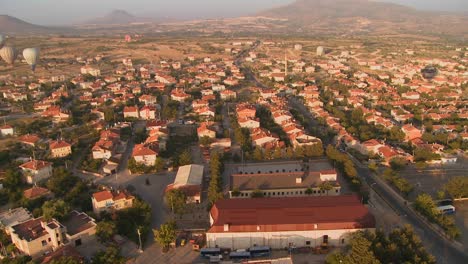 an aerial perspective over a neighborhood