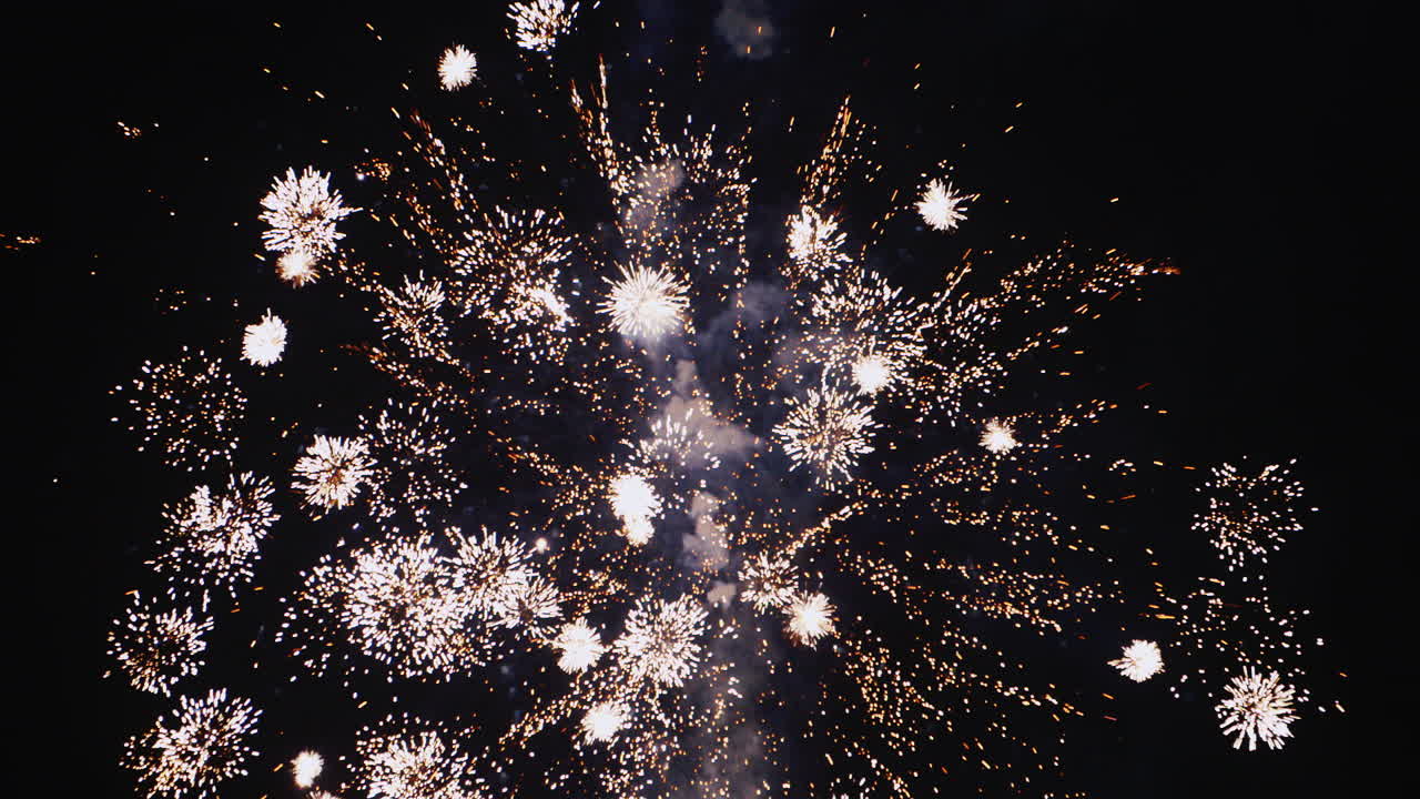 fuegos artificiales festivos en el cielo nocturno