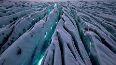 frozen landscape: glacial crevasses