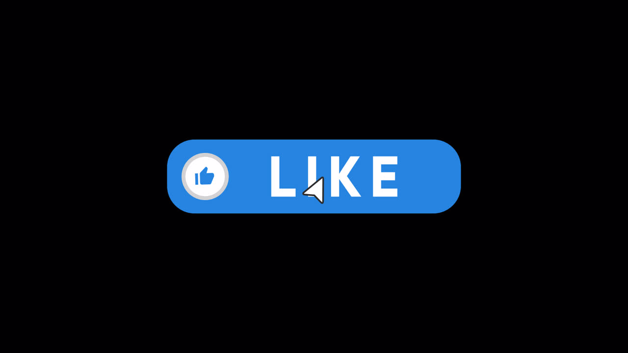 Mouse Cursor Clicks Like Button Animation