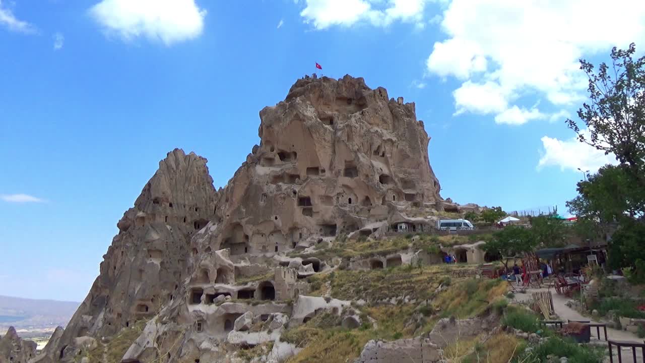 timelapse of Urgup castle Cappadocia Turkey