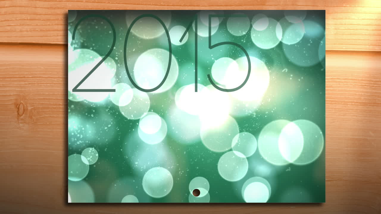 Calendar flipping to March and showing nature clip