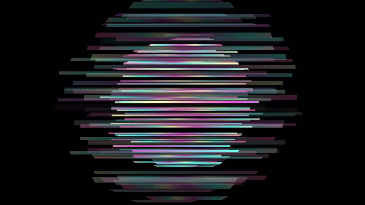 Latar belakang gerak abstrak glitch retro geometris garis-garis holografik