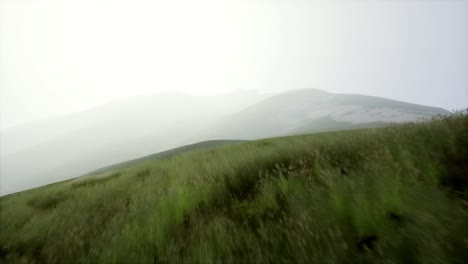 Aerial-Green-Hills-Landscape-in-Fog