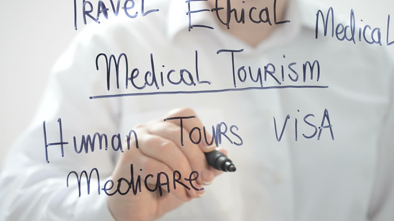 Medical tourism. We write with a marker