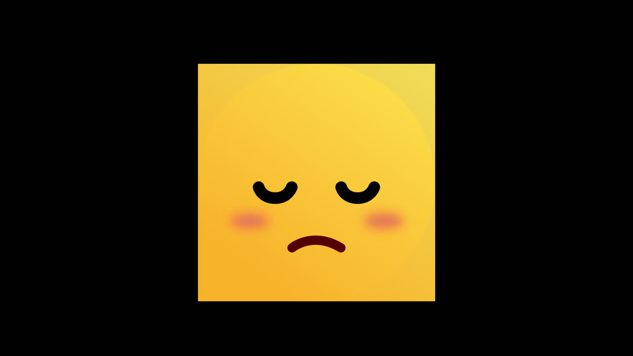 이 흘린 슬픈 얼굴 이모지