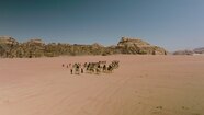 Camels Carrying Tourists To French Fortress At Wadi Rum In Jordan Free 