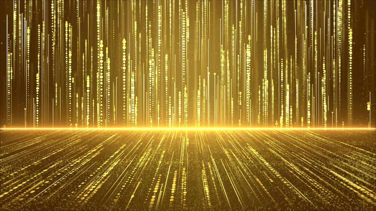 Golden Particle Abstract Background