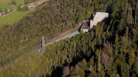 Beautiful-mountains-of-Bavaria-pylons-and-pipes-carrying-water-supply