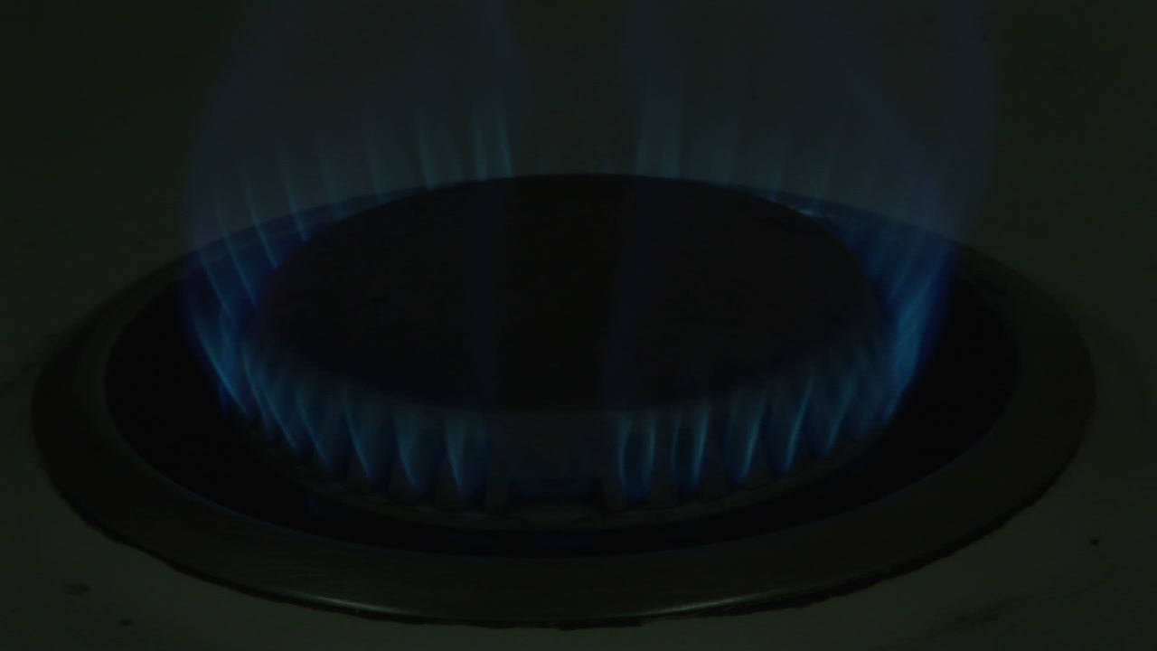 연소되는 가스의 재고 영상