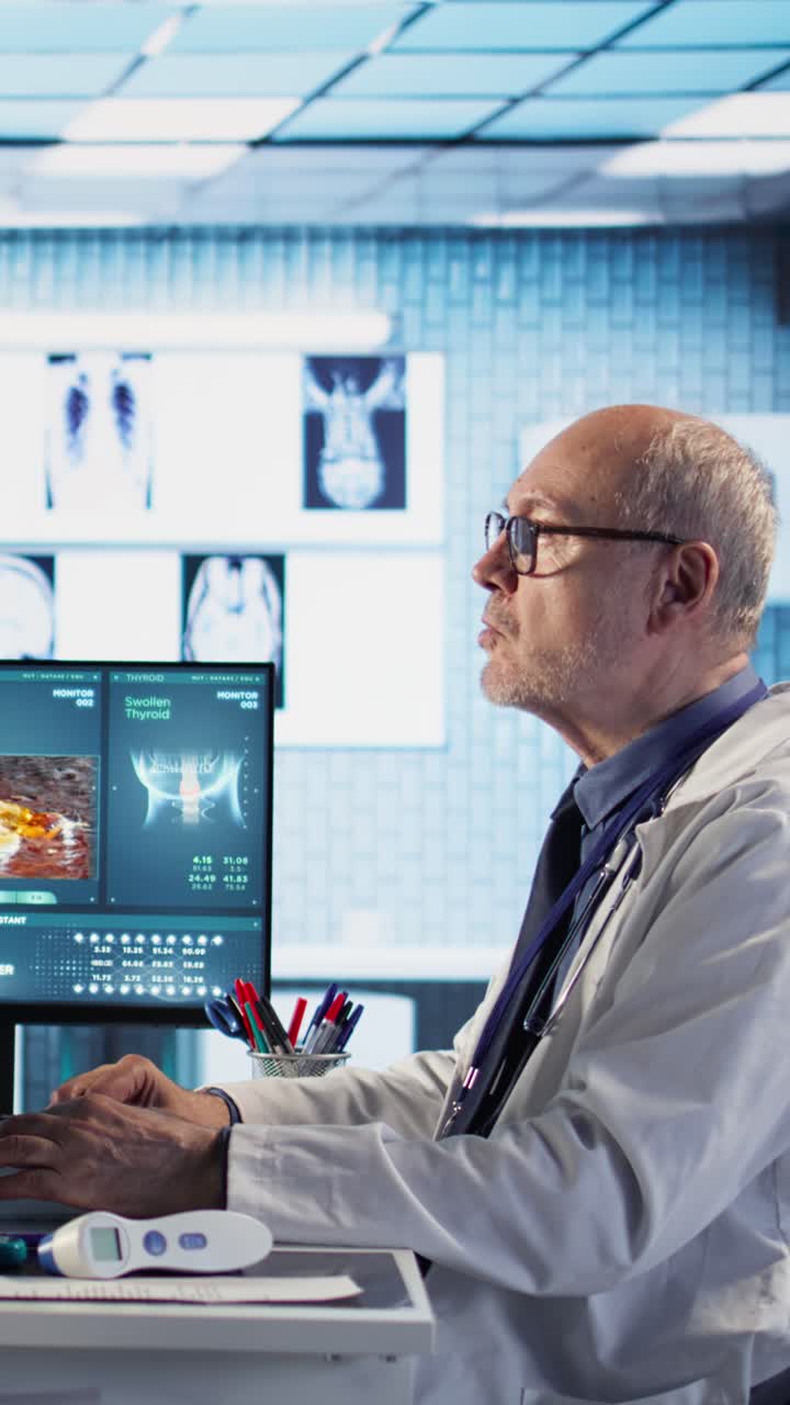 Medical Professional Reviewing Imaging and Data